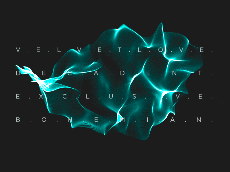 Can't get enough of these waves! animation black blue layout motion design motion graphics particles smoke type typography waves