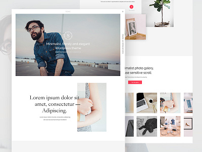 Minimal portfolio homepage grid layout minimal photography slider typography web