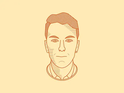 My Face clean colour face illustration illustrator line lines profile shading simple