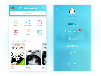 Alza Media New Fresh UI colorful ui fresh ios menu modal menu