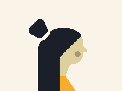 Illustration: Female cutout female geometric illustration minimalist retro simple