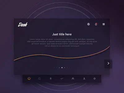 Dash - Dashboard UI Design Welcome / Home Page app black dash dashboard modern profile purple stats ui ux web white