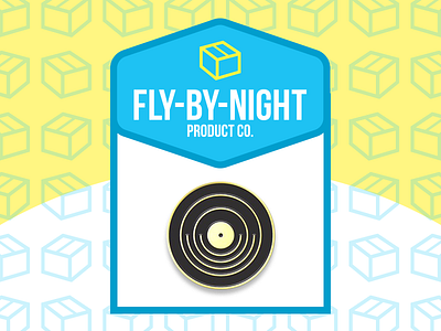 The Record Pin black gold lapel pins minimal music pins records thin vinyl