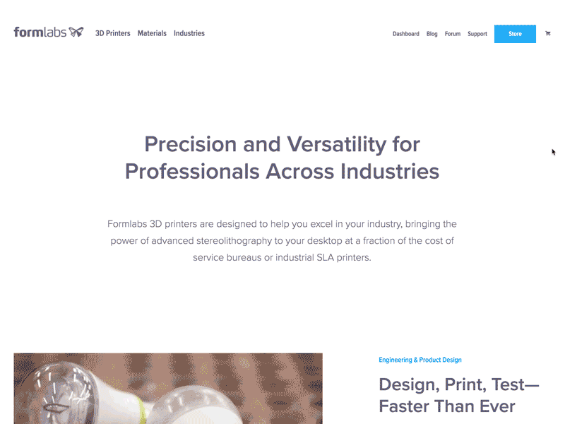Formlabs Industry Page