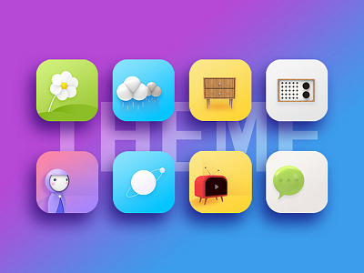 3D THEME 3d home illustration life theme ui ux