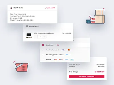 Bukalapak Desktop Checkout Reskined checkout ecommerce online shop product card ui ux