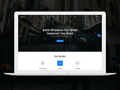 Arena - Business PSD Template arena business design flat psd site templete themeforest ui ux web wordpress