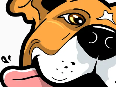 Amstaff mascot amstaff design dog doggy graphic pitbull smile stafford staffy terrier vector