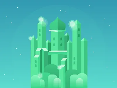 Monument Oz emerald emerald city film illustration monument valley oz wizard