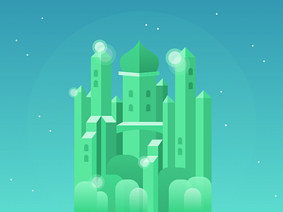 Monument Oz emerald emerald city film illustration monument valley oz wizard