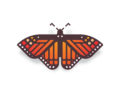 Monarch (28/365) butterflies butterfly daily design design series flutterby icon insect logo monarch moth orange wings