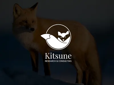 Kitsune : Negative Space Fox Logo brand branding envato illustration logo logo template minimal monogram negative space simple vector white space