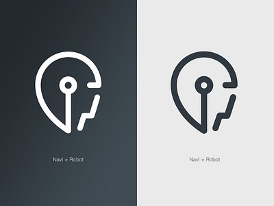 Navi + Robo brain calculation future guide icon locate logo navi rise robo signal smart