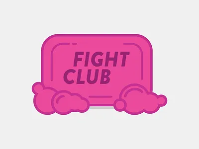 "I am Jack's smirking revenge." bubbles fight club icon illustration illustrator line art movie pink soap