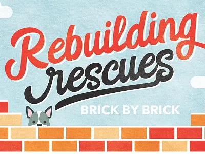Rescue Rebuild Postcard animals brick french bulldog rescues shelter dogs