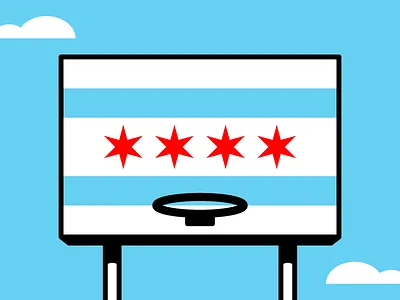 Chicago Hoops 312 backboard basketball chicago illustration vector windy city