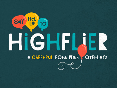 Highflier Font 80s 90s cutout font fun hand drawn playful retro