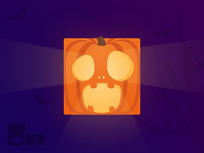 Monster Cards #2- PUMPI 👁 animation app card character design flat halloween illustration monster pumpkin ui