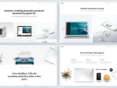 Restless - Agency Portfolio Layout agency clean lightweight modern parallax