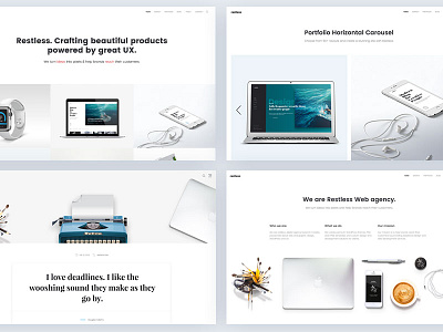 Restless - Agency Portfolio Layout agency clean lightweight modern parallax