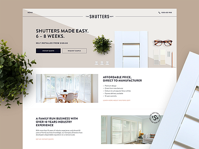 Landing branding landing shutters start up ui ux windows