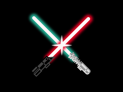 Crossing Sabers app darth vader illustration lightsaber luke skywalker star wars