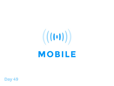 Daily Logo 49/50 - Mobile Carrier Logo branding cellphone dailylogo dailylogochallenge illustration internet technology logo mark mobile phone carrier signal wave wifi wireless