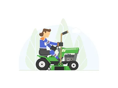 Grass Goons grass hockey illustrator lawn care vector web
