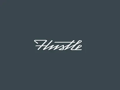 Hustle hustle lettering lettermark typography