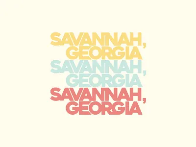Ideas bold city logotype savannah thick lines type typography
