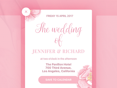 Digital Wedding Invite card concept daily ui flowers invite rose ui wedding