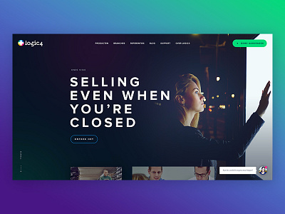Concept homepage concept design flat fullscreen homepage technology website