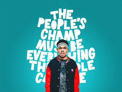 The People's Champ chance the rapper hand drawn lettering typography