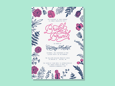 Bridal Brunch Draft v02 bridal shower bride brunch handlettering mimosas typography wedding