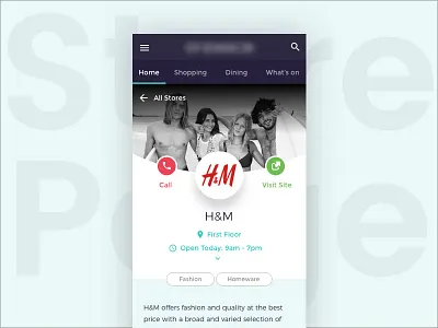 Store Profile Page digital glasgow impact mobile responsive ui ux web design
