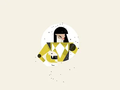 Trini Kwan illustration power power ranger power rangers ranger retro the yellow ranger trini kwan yellow