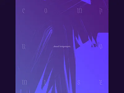 Compromise Album Art WIP album art branding glitch metal music music branding neon typography