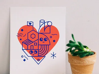 Valentine's Day heart home love red valentine