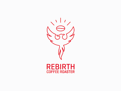 Rebirth Coffee Roaster Concept bird cafe coffee identity logo phoenix rebirth roaster roastery