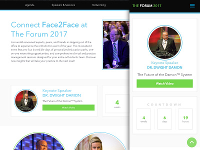 Ormco Forum 2017 countdown forum landing mobile ormco responsive tradeshow website
