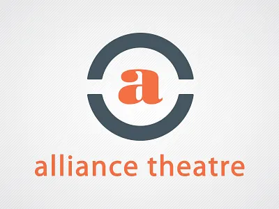 Alliance Theatre Logo altanta art brand concept design frown logo orange smile theatre type