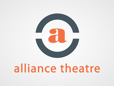 Alliance Theatre Logo altanta art brand concept design frown logo orange smile theatre type