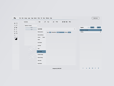 Light Version. interface photoshop ui user ux