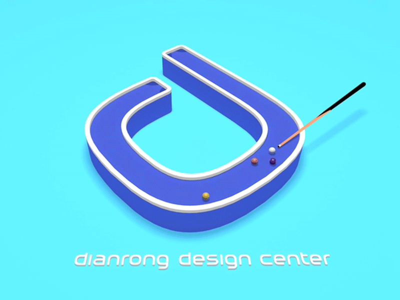 “D” billiards 3d billiards c4d logo