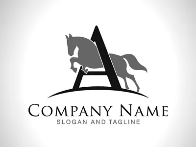 Pre-made LOGO for sale - Letter A with horse a cool design hong kong horse letter a logo logos mack minimalism pre made sold