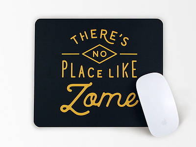 Zome mouse pad - 3 art design gold illustration mouse pad spokane typography washington zome