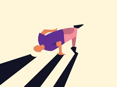 Chair Freeze bboy breakdance illustration poster