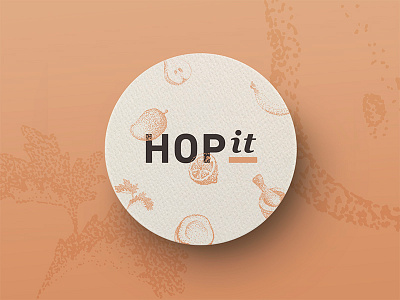 HOPit coaster beer brew brewery coaster craft dots hop illustration patch