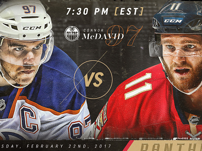 McDavid vs Huberdeau edmonton oilers florida panthers graphic design hockey nhl nhl network sports design