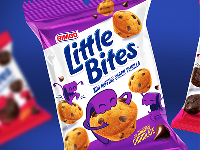 Little Bites chocolate design flavour funny little bites monster muffins packaging